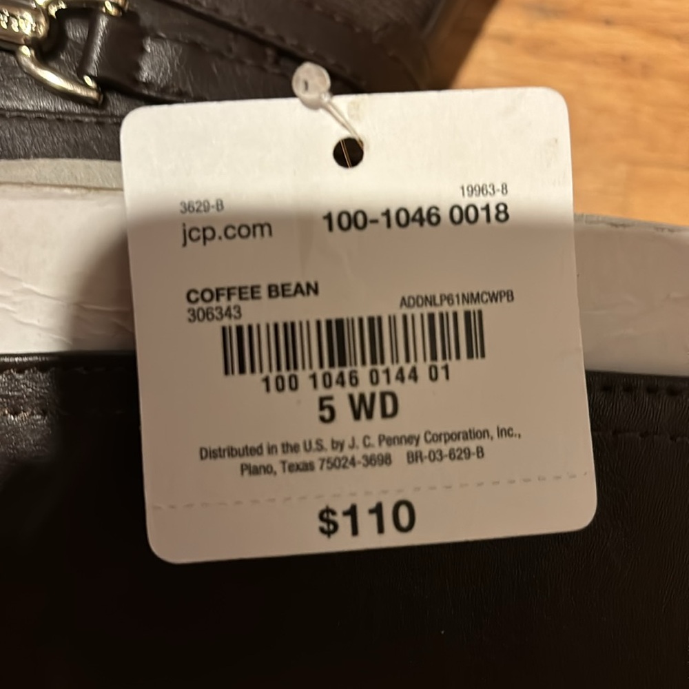Liz Claiborne Riding Boots women size 5 wide coffee bean color leather NWT - Picture 8 of 8